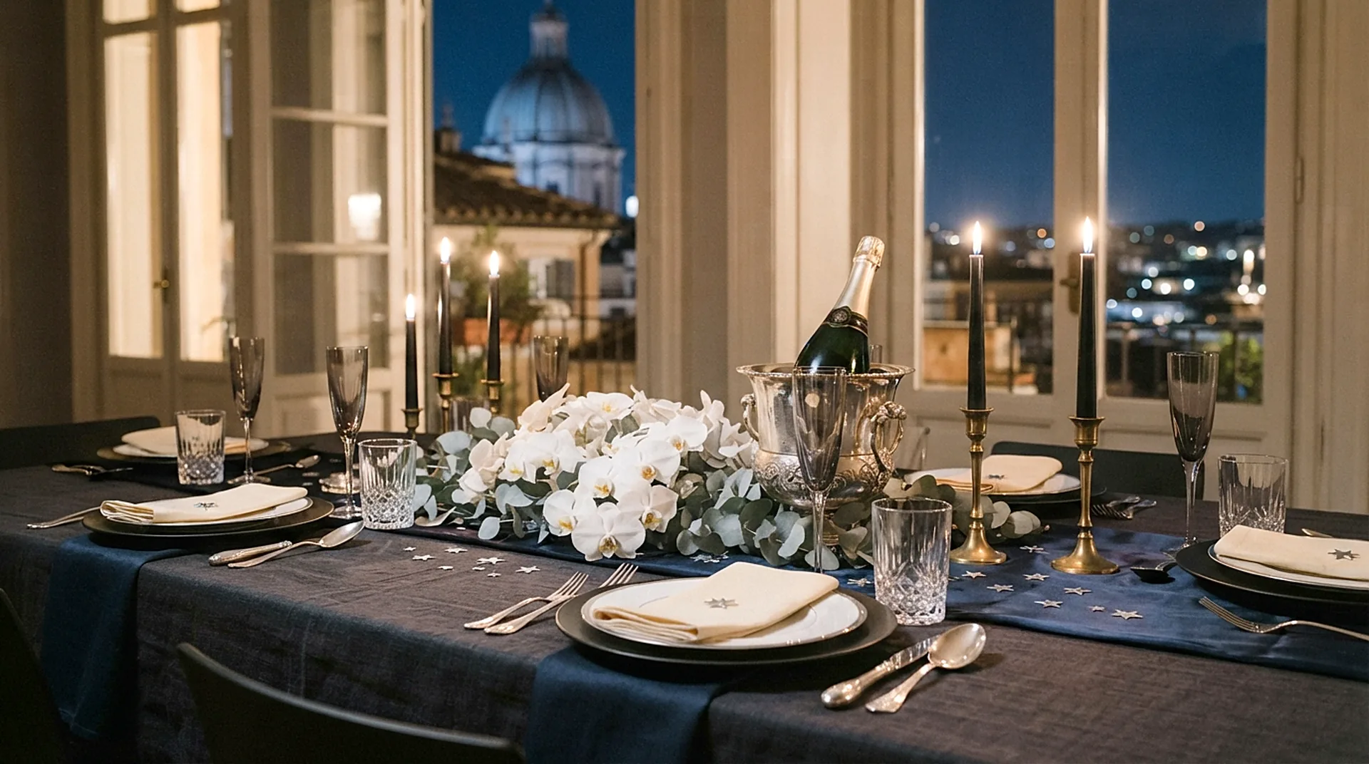 Cenone di Capodanno a Roma: tavola allestita per la notte di San Silvestro - Cookinart